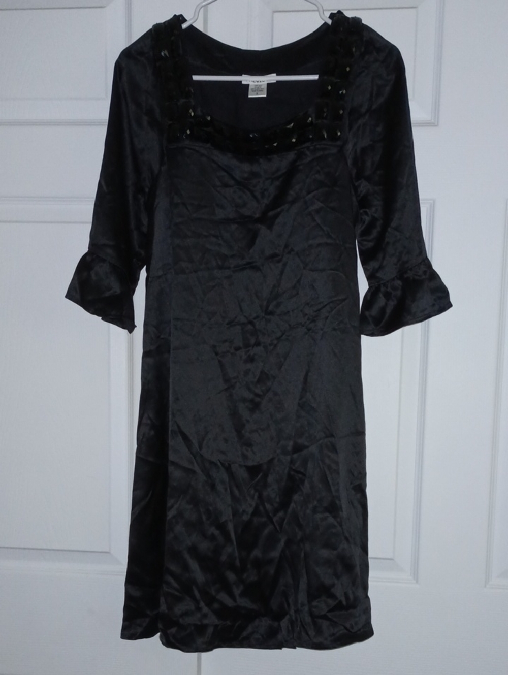 NWOT Prevista Women's 100%Silk 3/4 Sleeve Square Neck. Size: 2